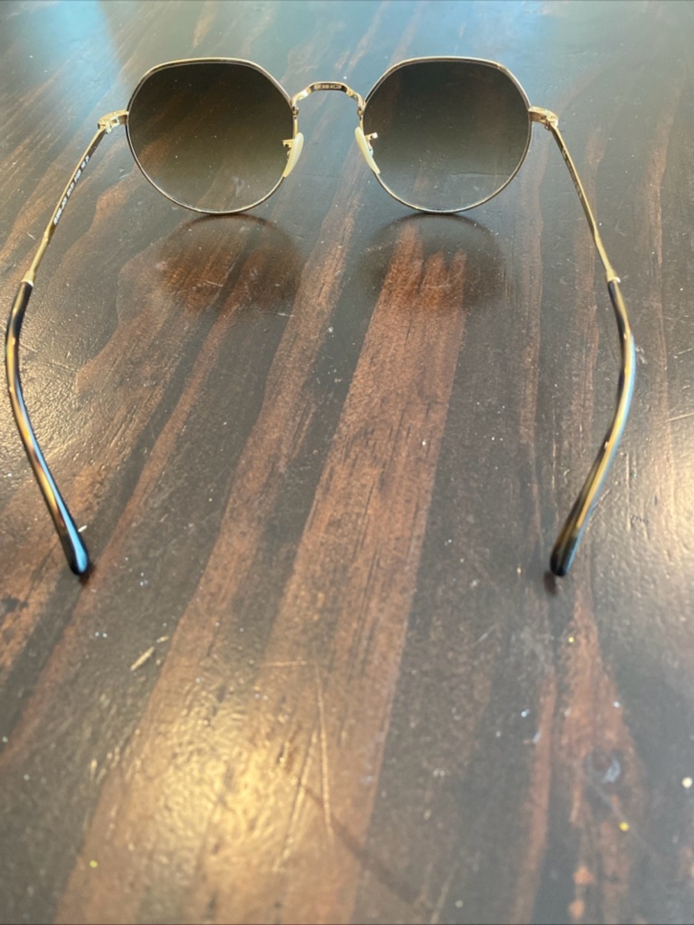 Ray-Ban Gold Frame Sunglasses with Brown Gradient Lenses - Picture 5 of 13